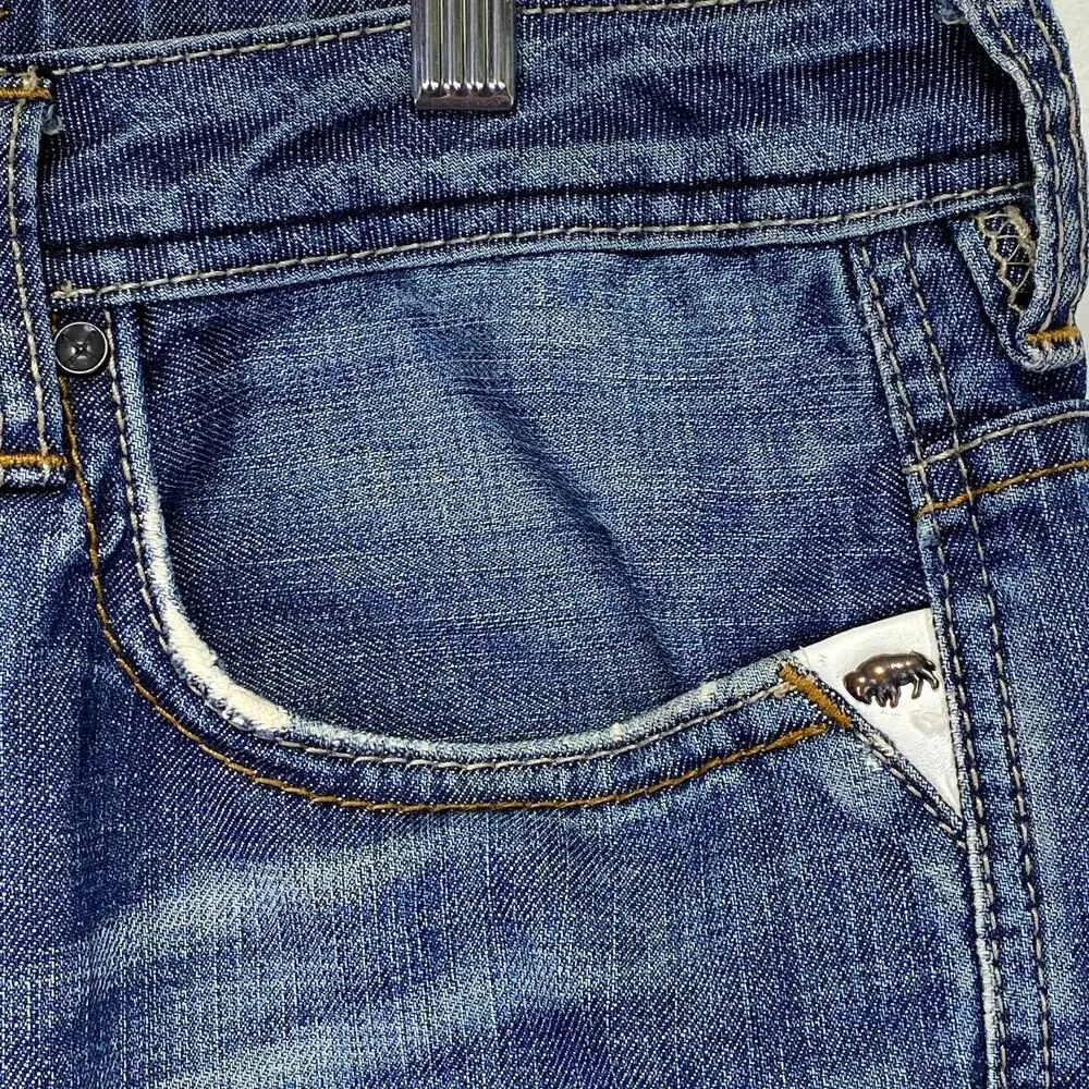 Buffalo David Bitton King Jeans Blue Denim Distressed Mens 31x30